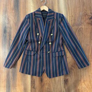 Banana Republic pin stripe Icon Blazer navy/pink